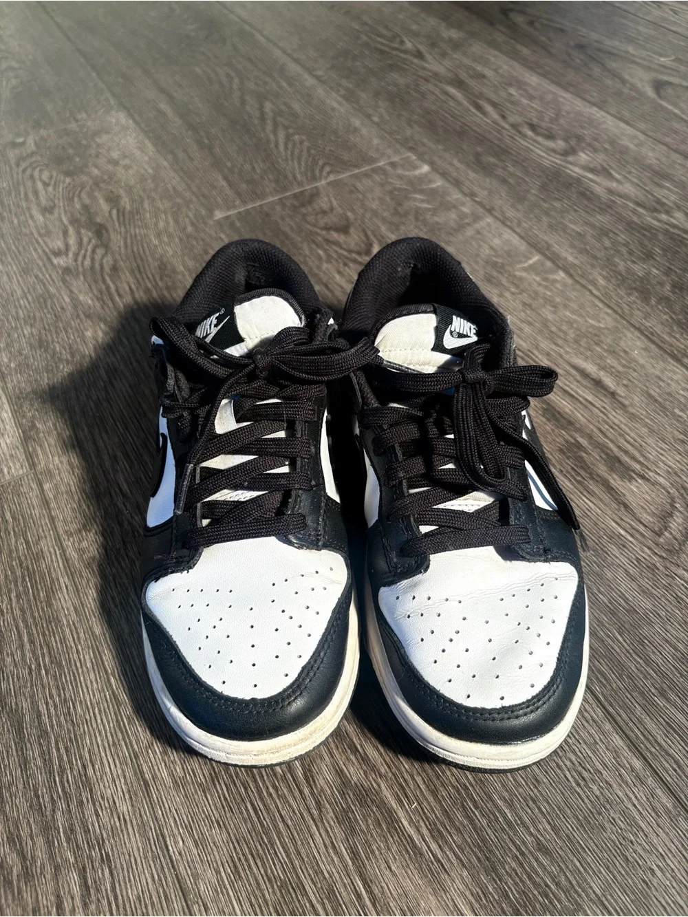 Nike Kids Black and White Low-Top Sneakers
